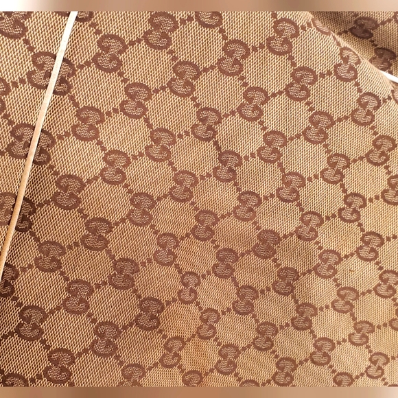 GUCCI - Tote Bag Vintage Monogram  Positano GG -w/silk gucci scarf- AUTHENTIC- - Picture 10 of 12